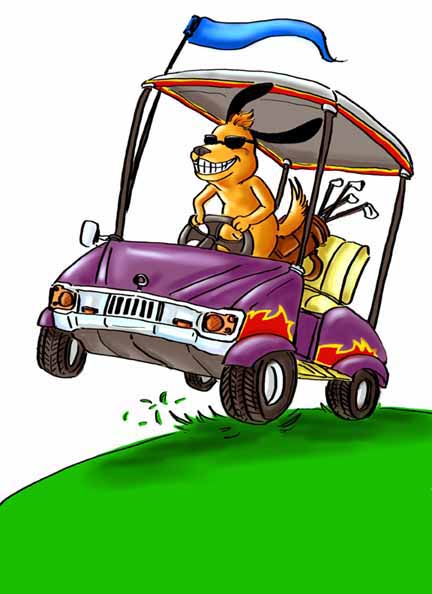 dog golfing clipart - photo #2